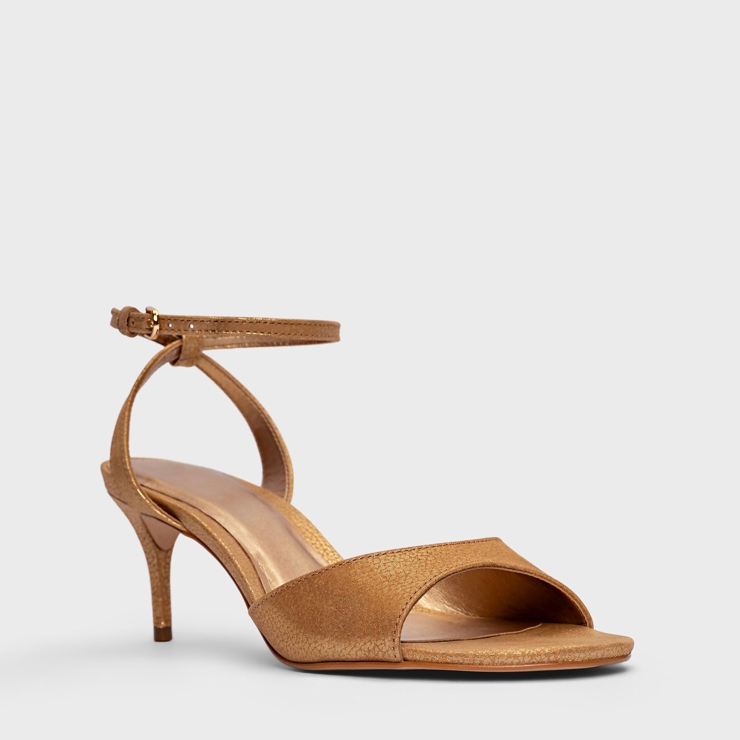 Metallic Minimal Sandal Heel
