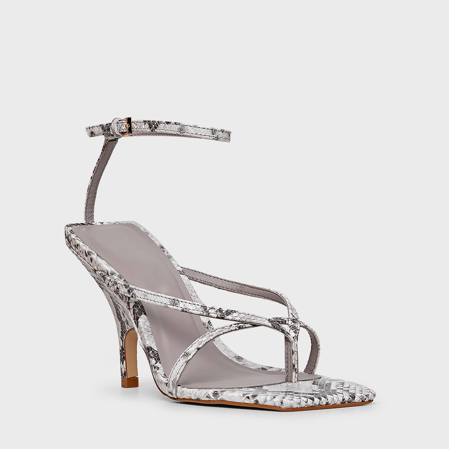 Python Strap Sandal Heel (Leblon)