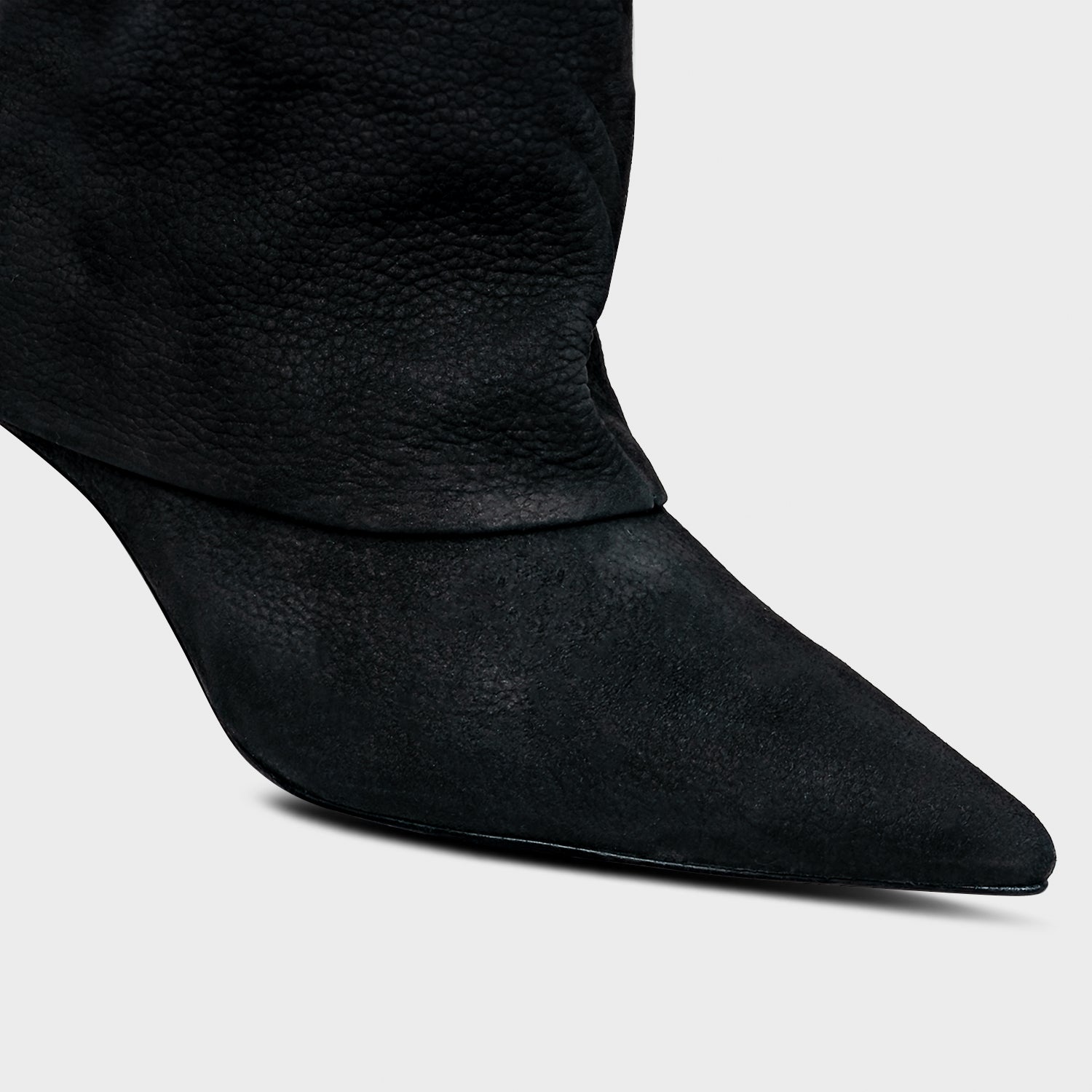 Nobuck Fold-Over Knee-High Boot