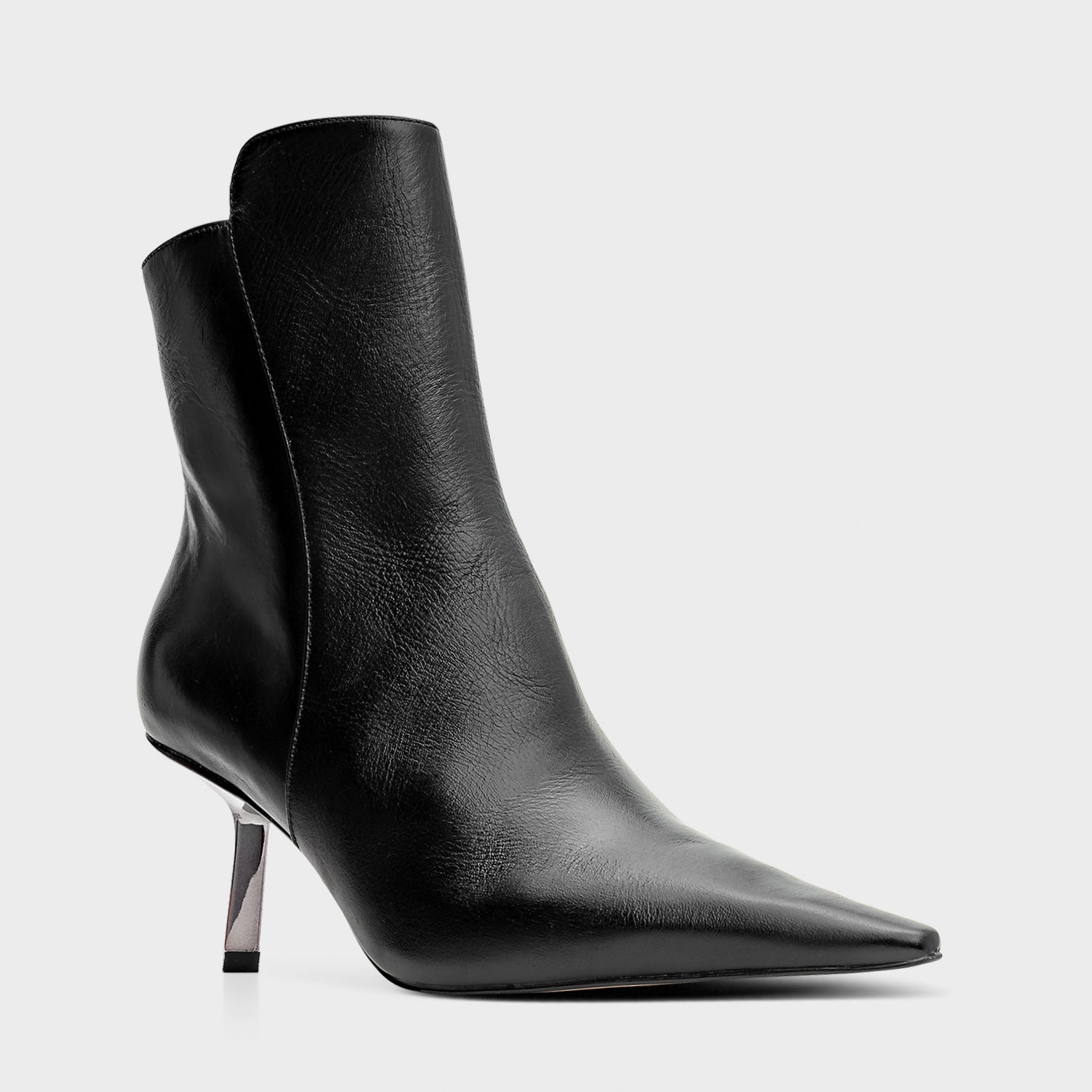 Metal Stiletto Ankle Boot
