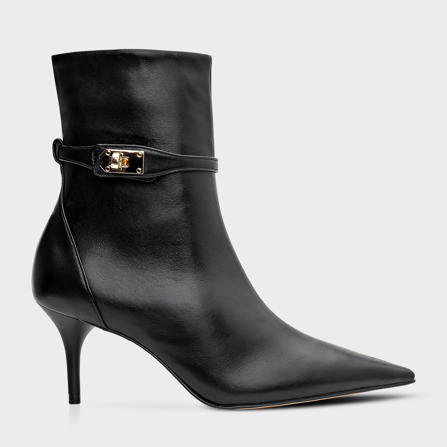 Clasp Detail Stiletto Ankle Boot