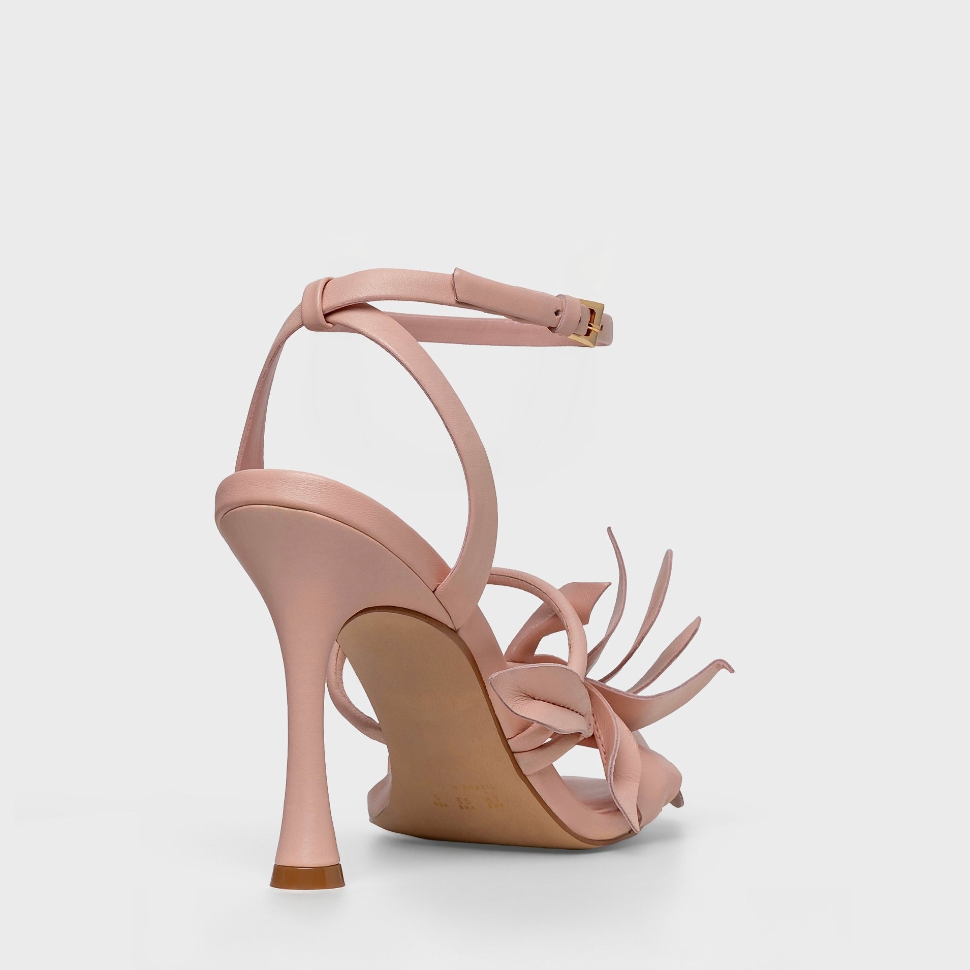 Flower Ruffle Sandal Heel (Amazonia)