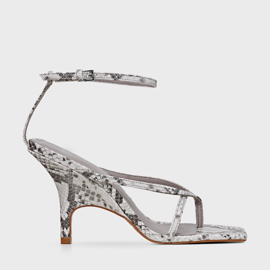 Python Strap Sandal Heel (Leblon)